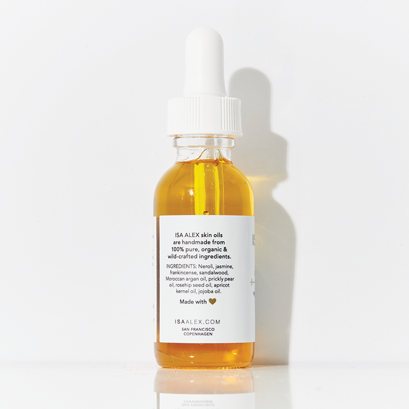 ISA ALEX Rejuvenate skincare oil bottle on a white background